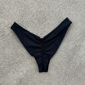 Skatie Swim Parker Bikini Bottom Black Small Ruched Brazilian